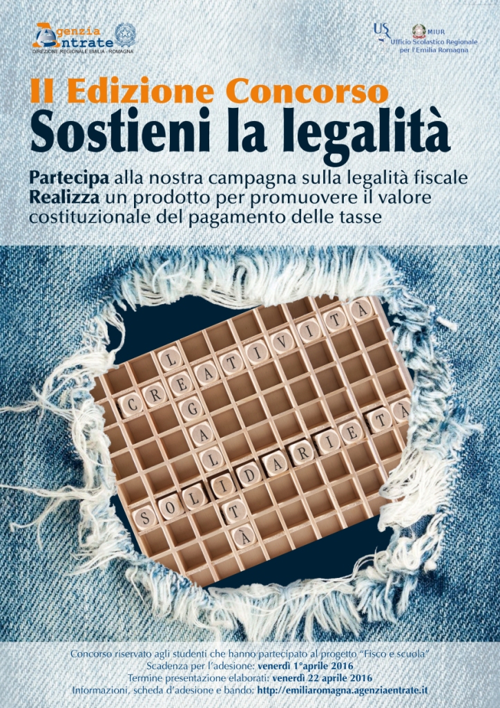 CONCORSO SCOLASTICO - SOSTIENI LA LEGALITA' II EDIZIONE